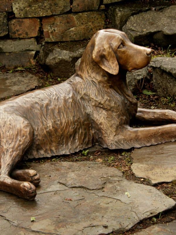 Bronze sculpture: Golden Retriever